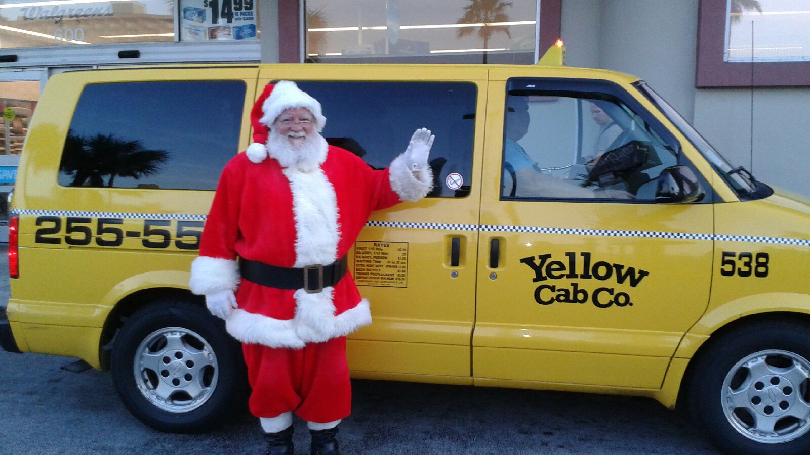 Santa uses Daytona Yellow Cab